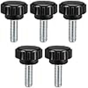 uxcell M6 x 15mm Knurled Clamping Knobs - 5 Pcs